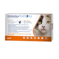 Revolution Plus 3unid x0.50ml Naranja Felinos 2.5-5kg